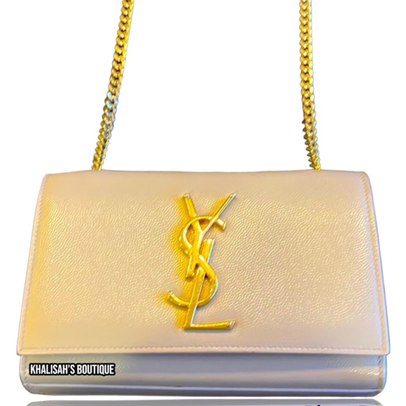 Authentic YSL Saint Laurent KATE SMALL CHAIN BAG IN GRAIN DE POUDRE MSRP $2,268! - Picture 14 of 17